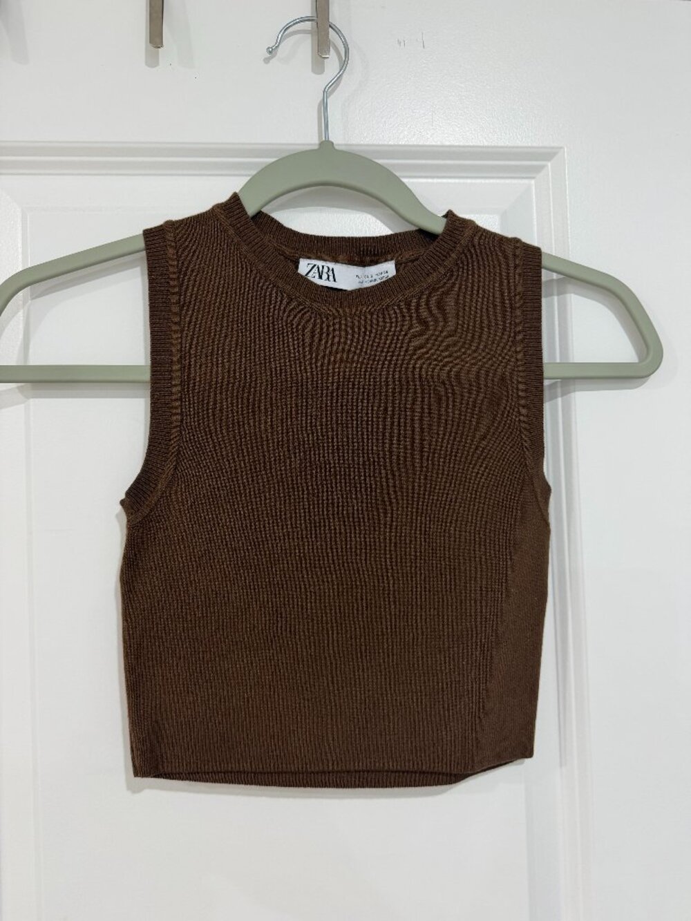 Zara Brown Crop Top